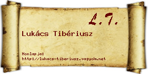 Lukács Tibériusz névjegykártya