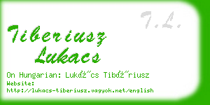 tiberiusz lukacs business card